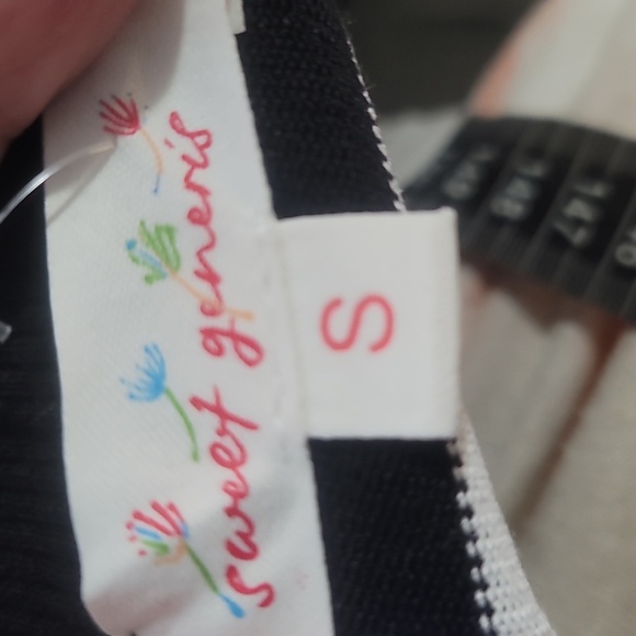 sweet generis Black white horizontal stripe maxi skirt gothic goth punk - Picture 7 of 9